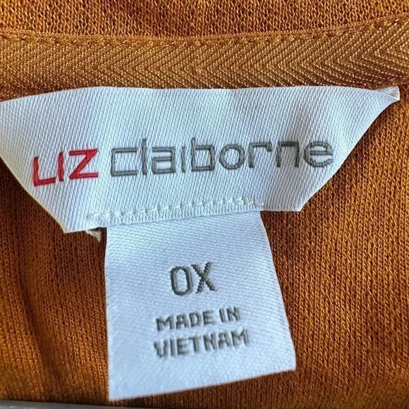 Plus Size Liz Claiborne Lagenlook Honey Ginger Maxi Shift Dress 0X - Picture 6 of 7